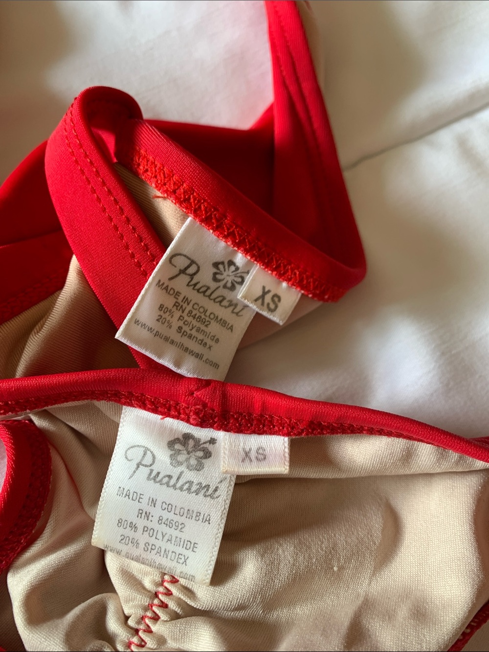 Classic Red Halter Triangle Bikini Set - Picture 2 of 5